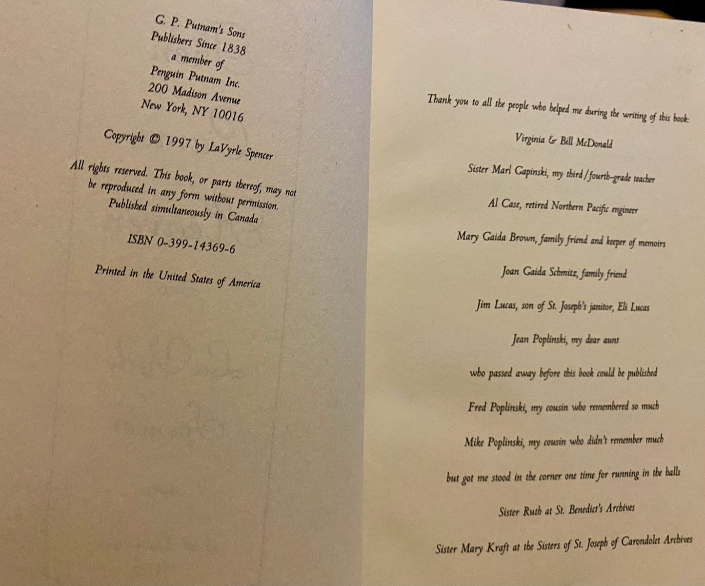 THEN CAME HEAVEN By: LaVyrle Spencer (HCDJ, 1997)