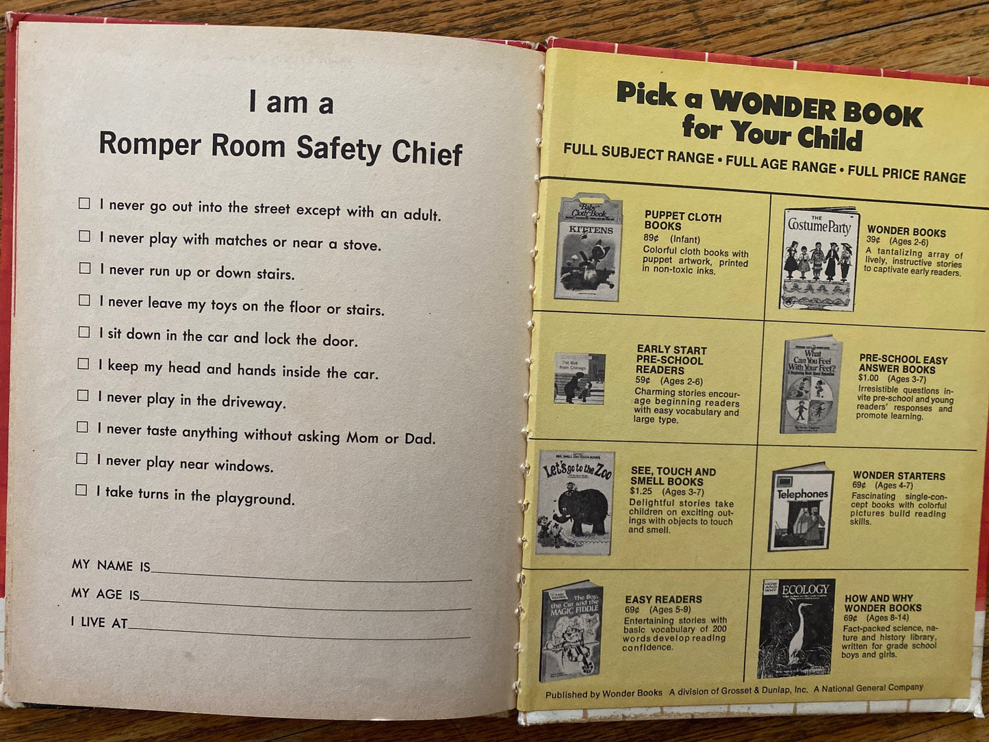 Vintage The Romper Room Safety Book (1965)